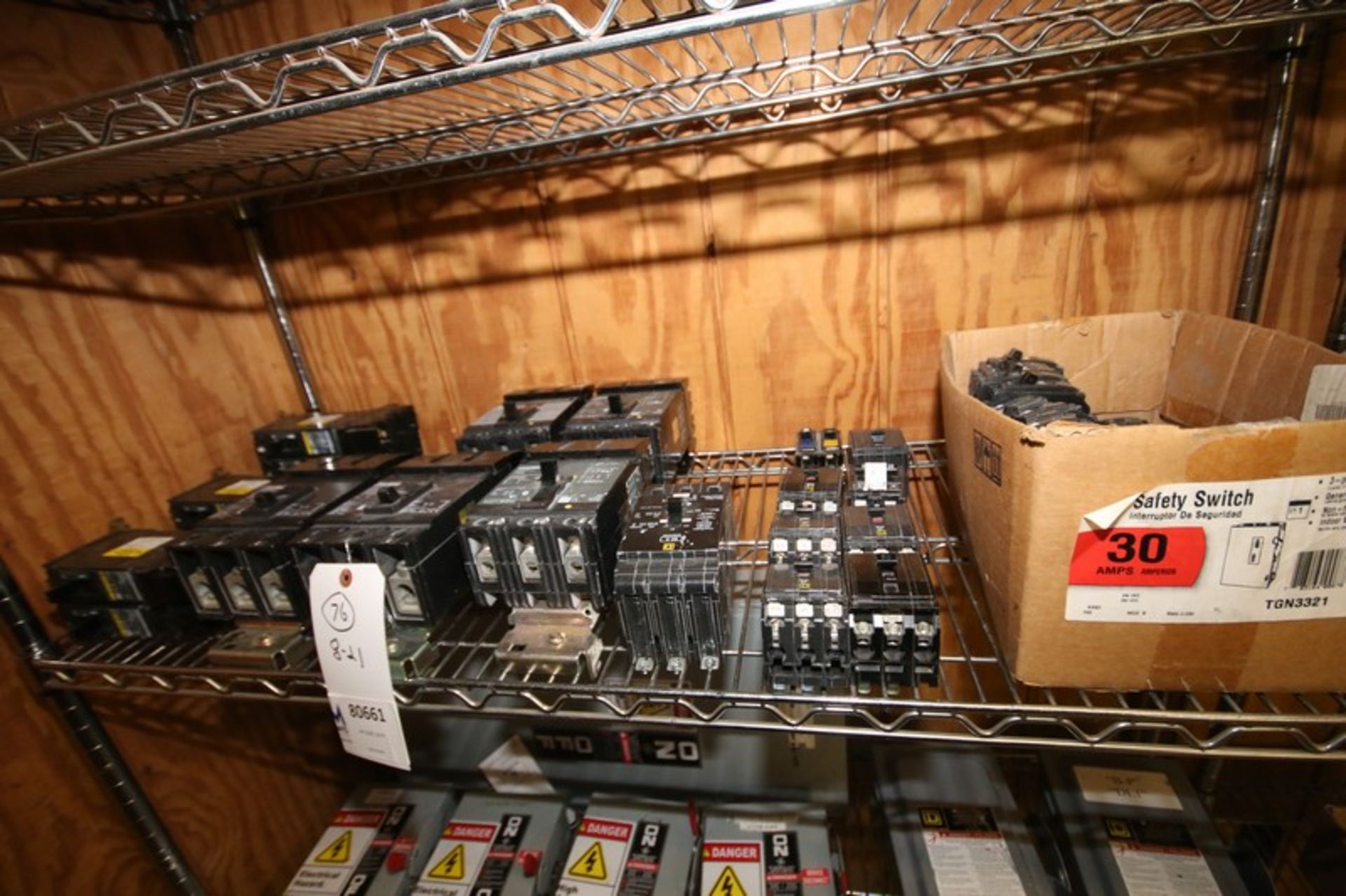Lot of Over (6) Assorted Square D & Power Pack Breakers from 20 amp to 70 amp (INV#80661)(