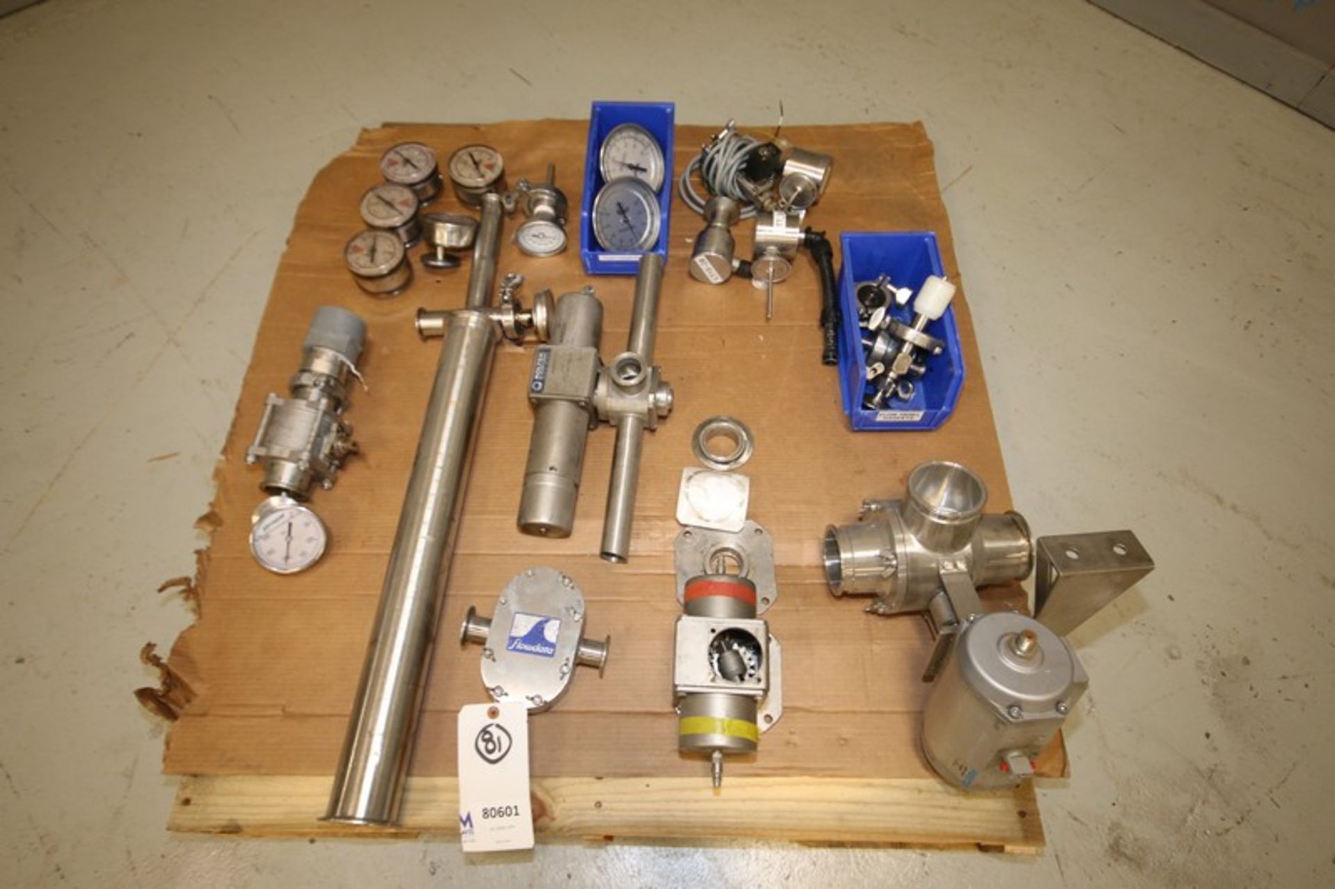 Lot of Assorted S/S Valves & Fittings Including Pneumatic & Manual Ball Valves, Koltek Valve, Flow