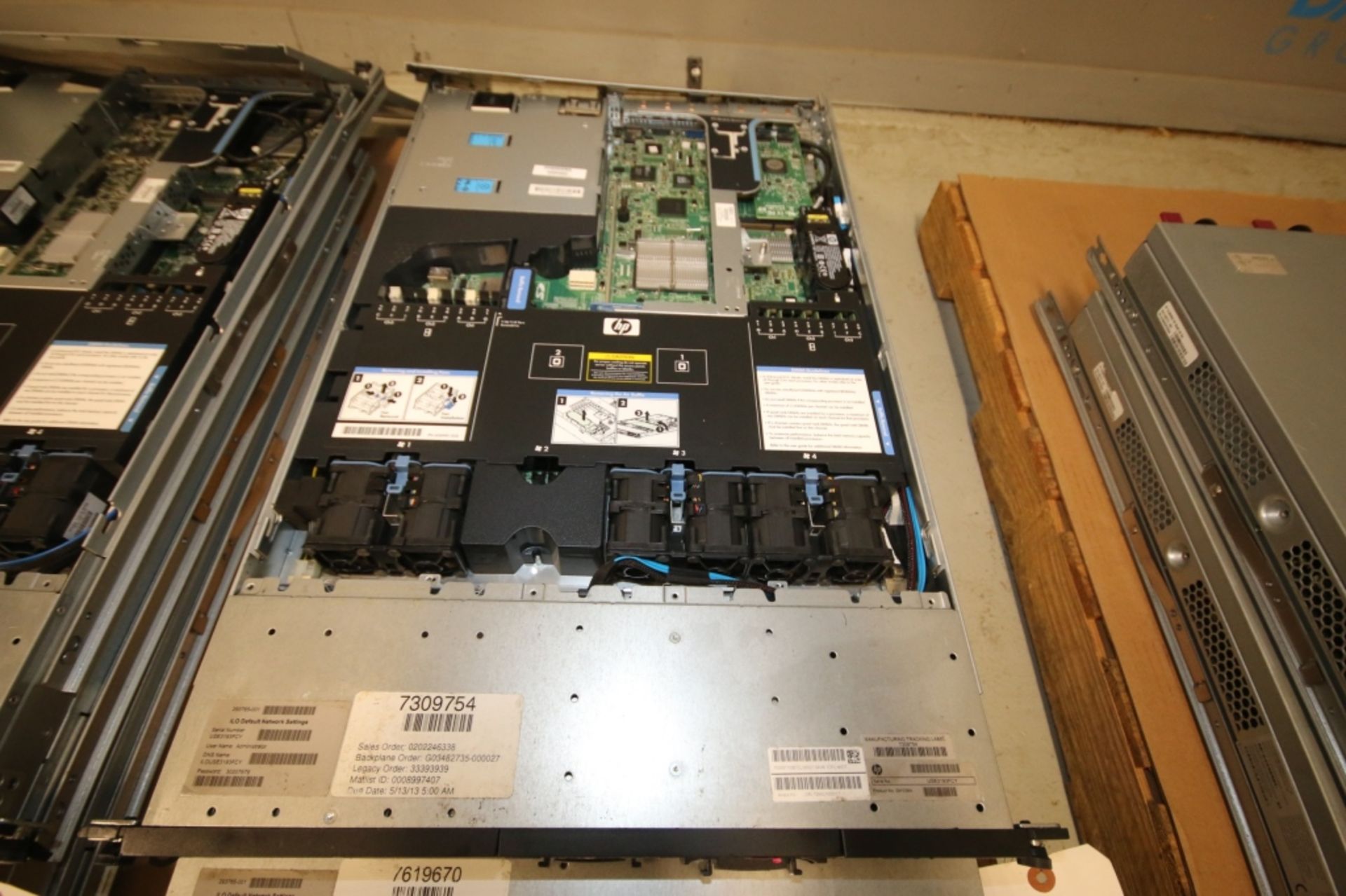 Lot of (3) HP Server Rack Units, Type 700501102B DL360G7 SRVR 1CPU MID7 with DVD Drives, (INV# - Image 2 of 4