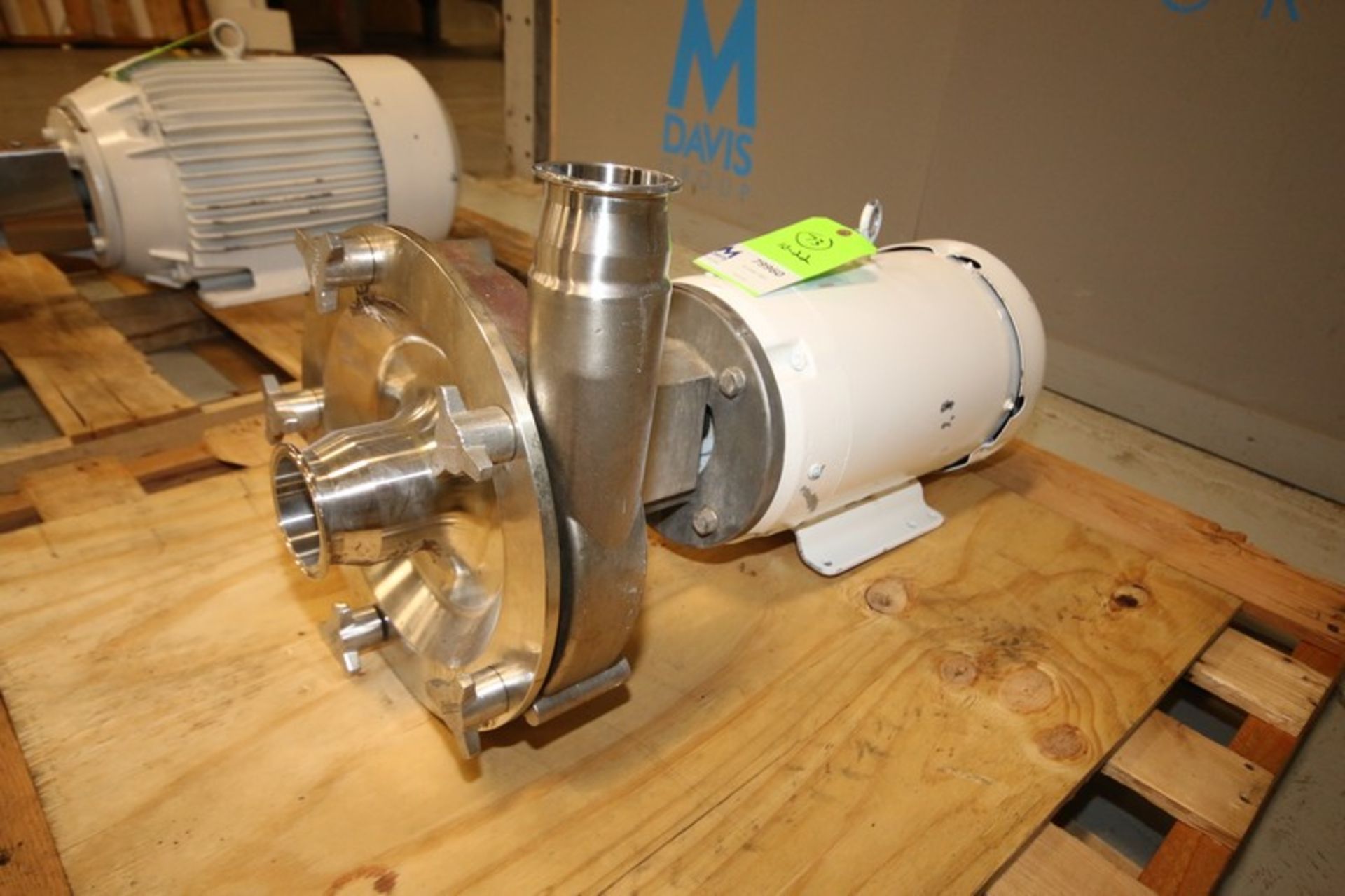 Fristam 10 hp Centrifugal Pump, Model FPX3551-220, with 3" x 2.5" CT S/S Head, Baldor 1170 rpm