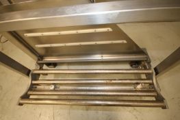 S/S Rack with Rollers, 55" L x 27" W x 41" H, Mounted on Wheels (INV#81408)(Located @ the MDG