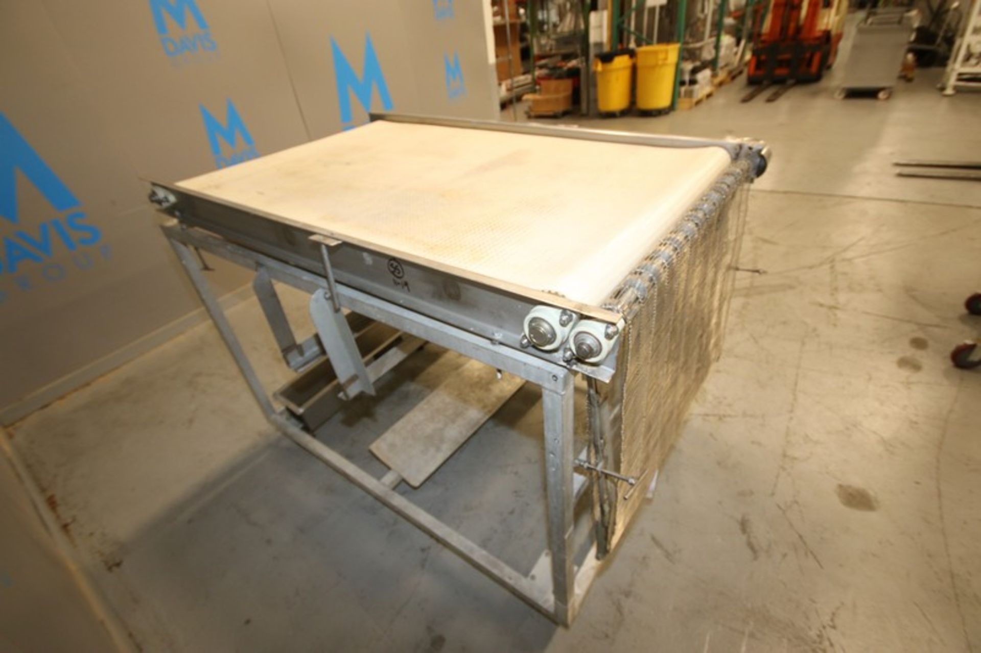 S/S Transfer Conveyor, with Conveyor Belt Aprox. 58" L x 36" W Plastic Belt, with S/S Mesh Infeed, - Image 3 of 7
