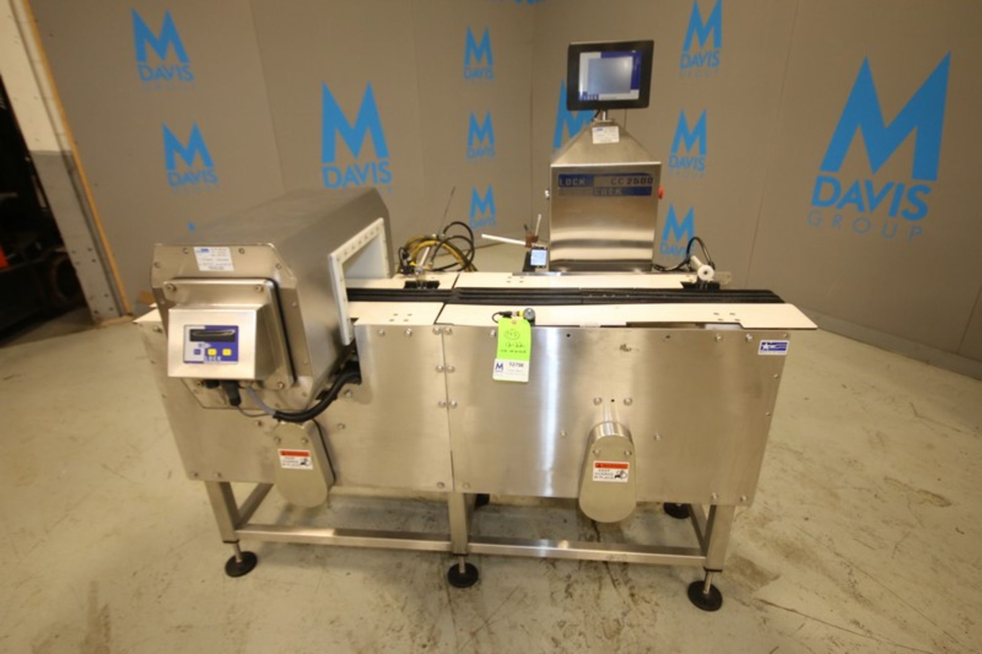 2010 Lock Weighchek S/S Metal Detector / Check-Weigher, Model CC2500 WEIGHCHECK-CHAIN, SN LIS1002-