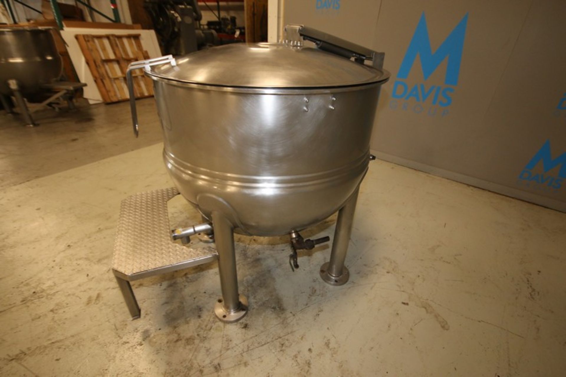 2012 Groen 150 Gallon S/S Jacketed Kettle, Model 150D, SN 75696-1-2, with Hinged Lid, 2" Threaded - Image 4 of 8