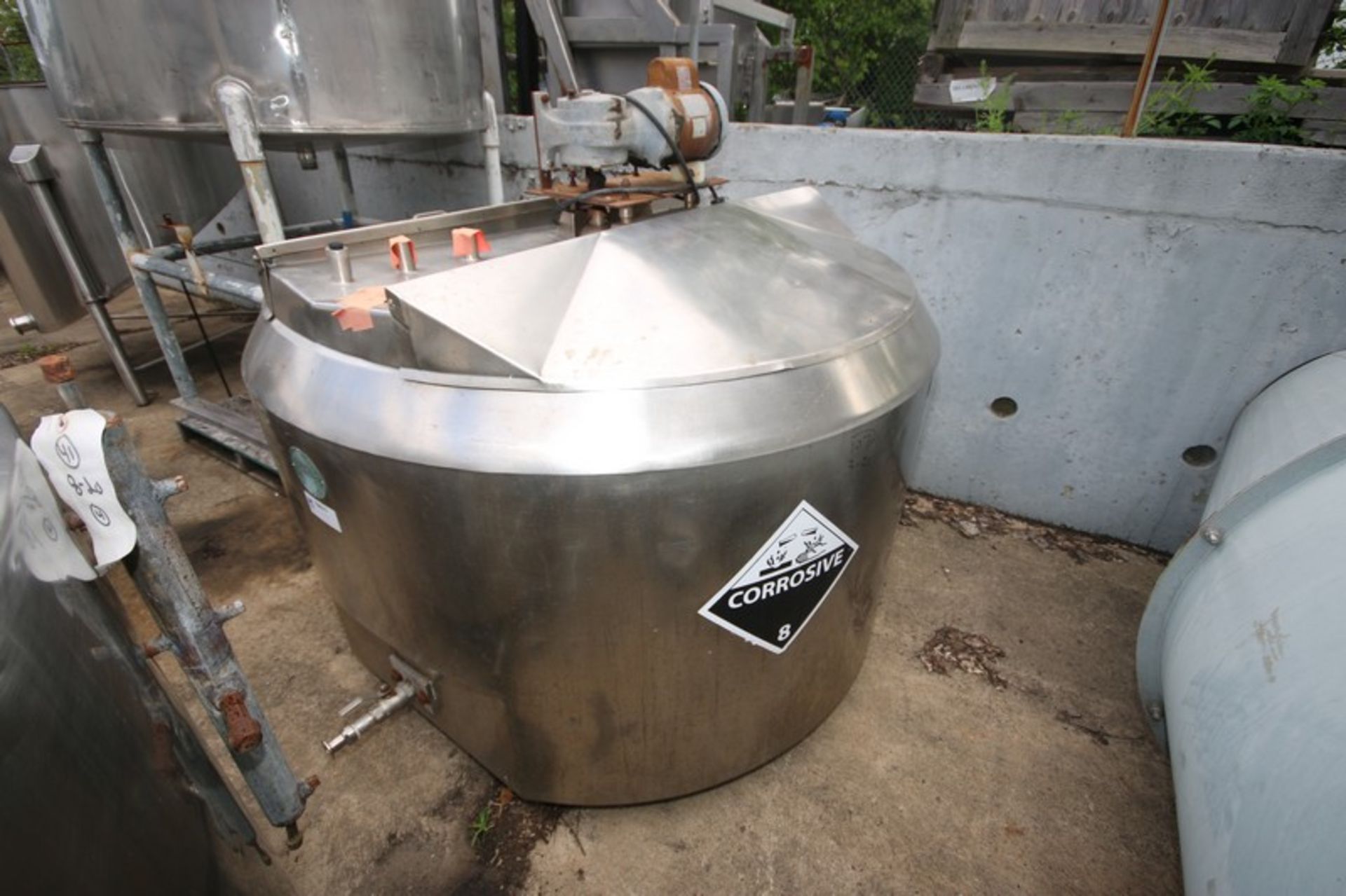 Cherry Burrell 300 Gal. Hinged Lid Jacketed S/S Mix Tank, M/N WPT, S/N 300-56-3753, with Bottom - Bild 2 aus 5