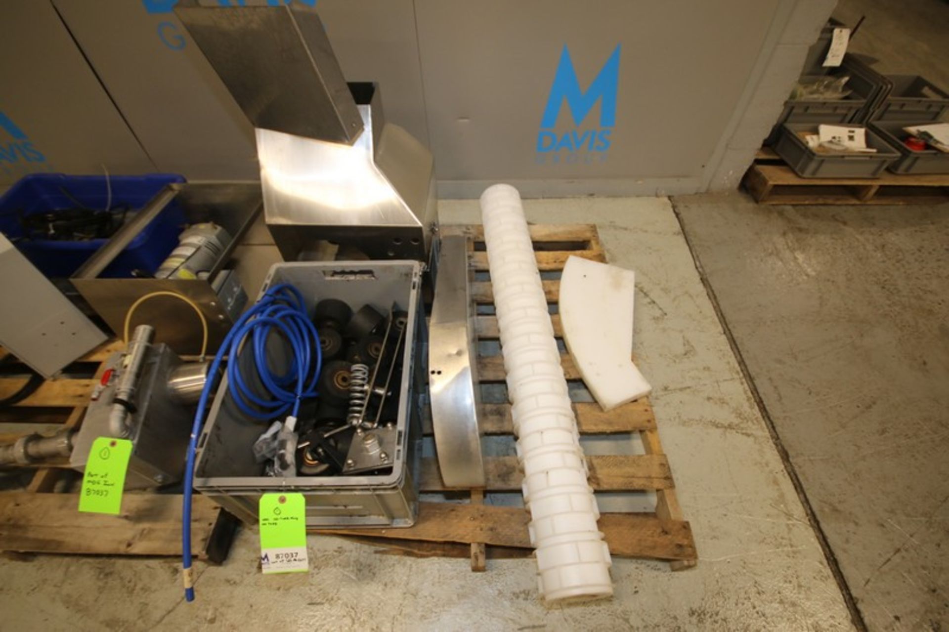 Lot of (2) Pallets of Assorted Bakery & Etc. Parts, Including 52" L Teflon Molder Wheel, S/S Hopper, - Image 3 of 3