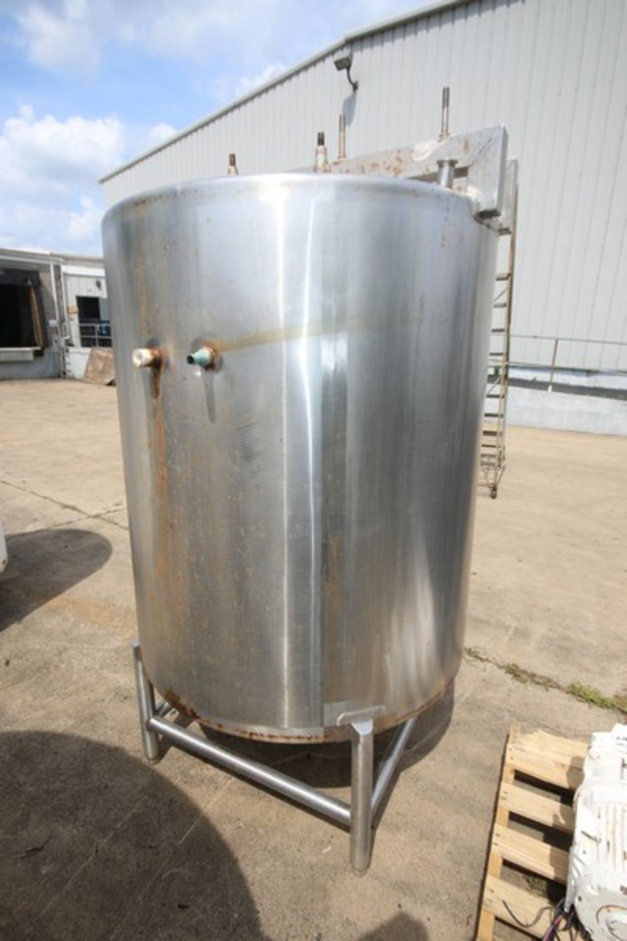 Aprox. 400 Gallon Vertical S/S Mix Tank, with Brawn Agitator Drive Motor, 3hp/1750 rpm 230/460V 3 - Image 5 of 8