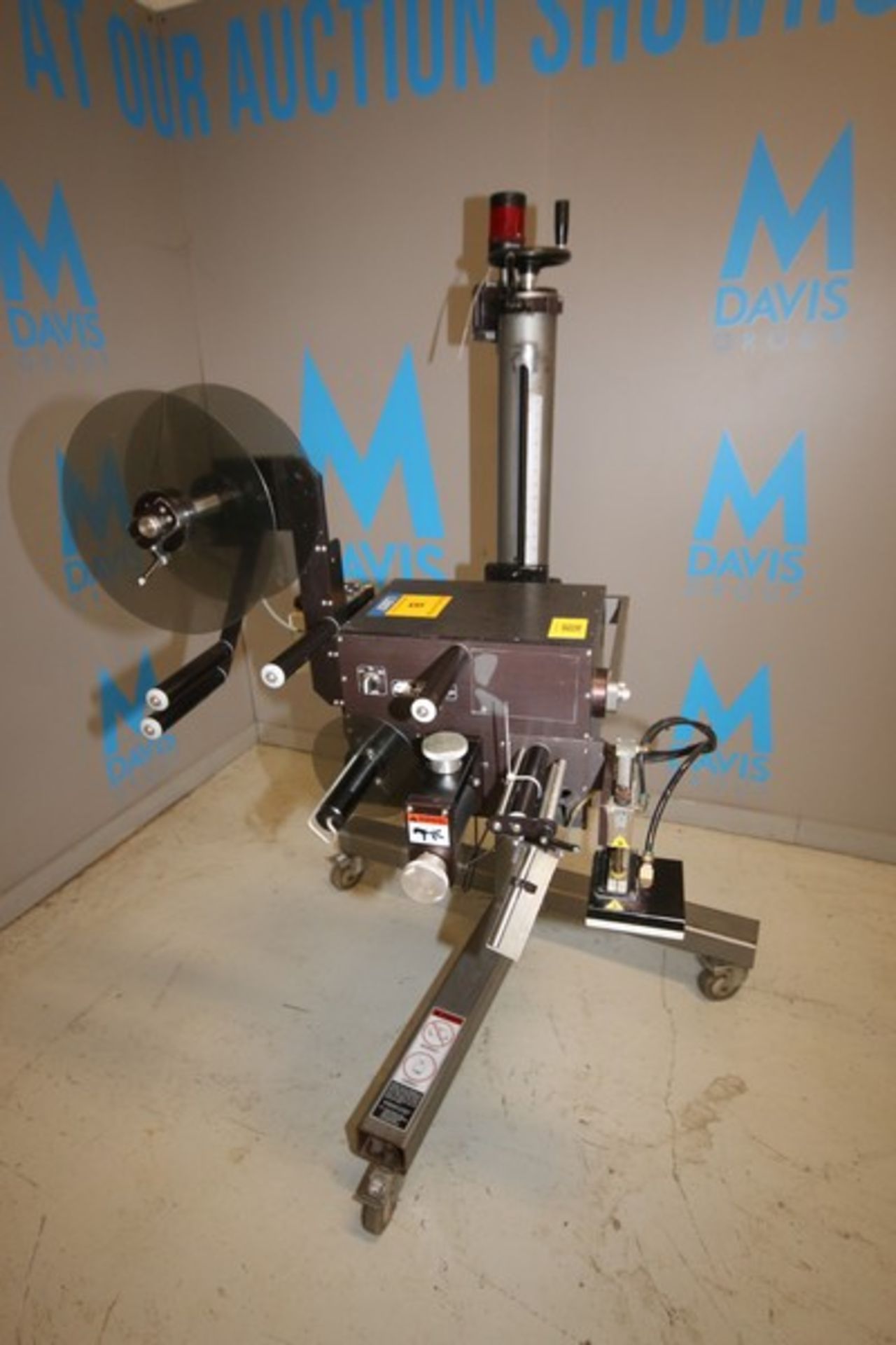 CTM 360 Series Portable Label Applicator, SN 360-2341-0406, Mounted on Adjustable Stand(INV#87231)(