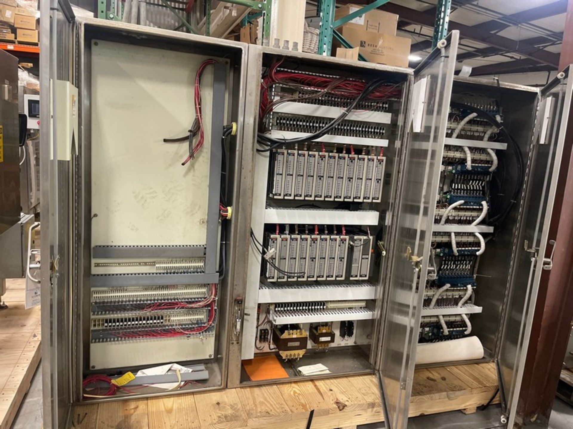 104" L x 72" H x 12" Deep, 3-Door S/S Control Panel with Modicon B804 PLC Controls, Solenoids & (