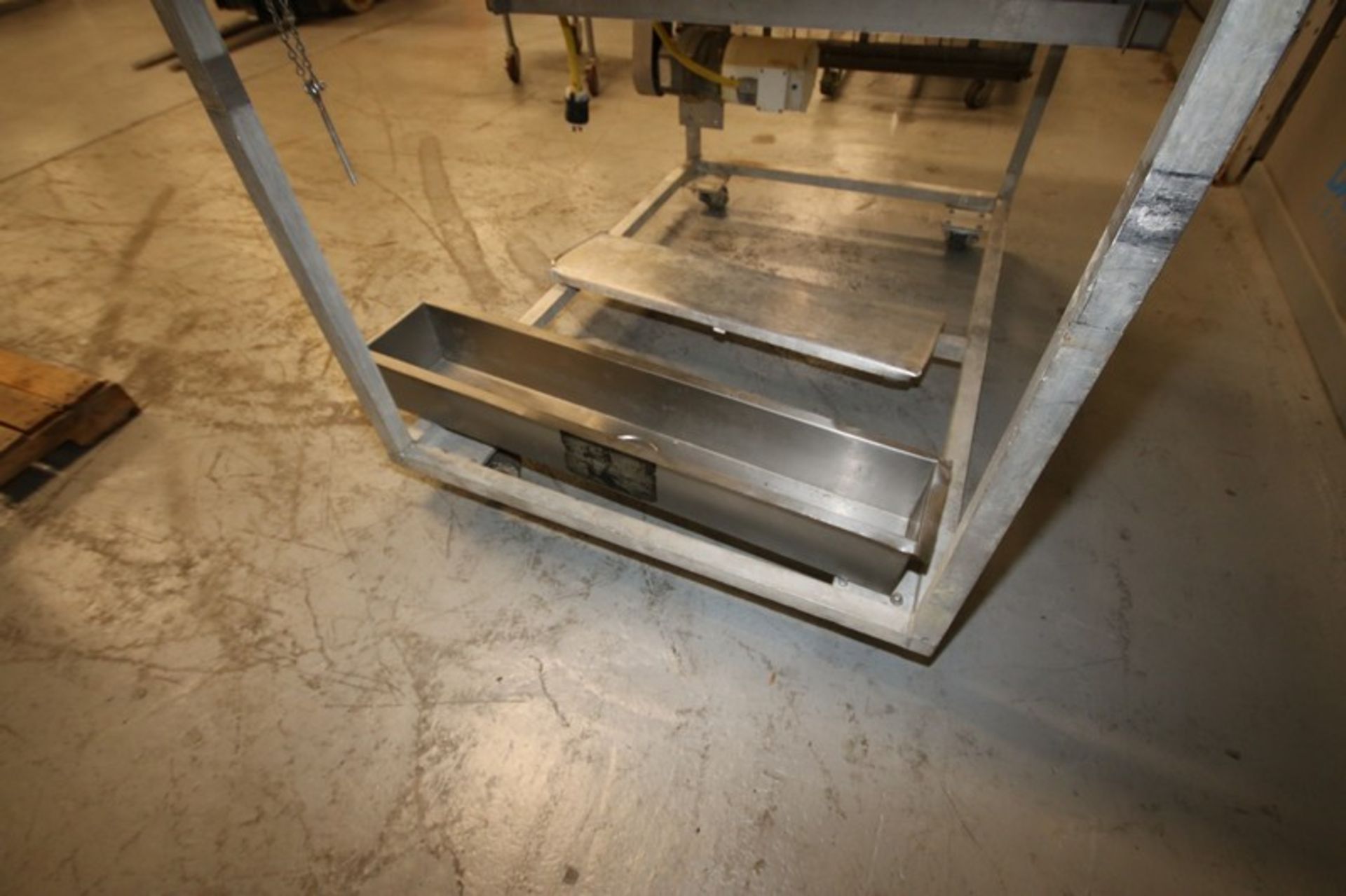 S/S Transfer Conveyor, with Conveyor Belt Aprox. 58" L x 36" W Plastic Belt, with S/S Mesh Infeed, - Image 5 of 7