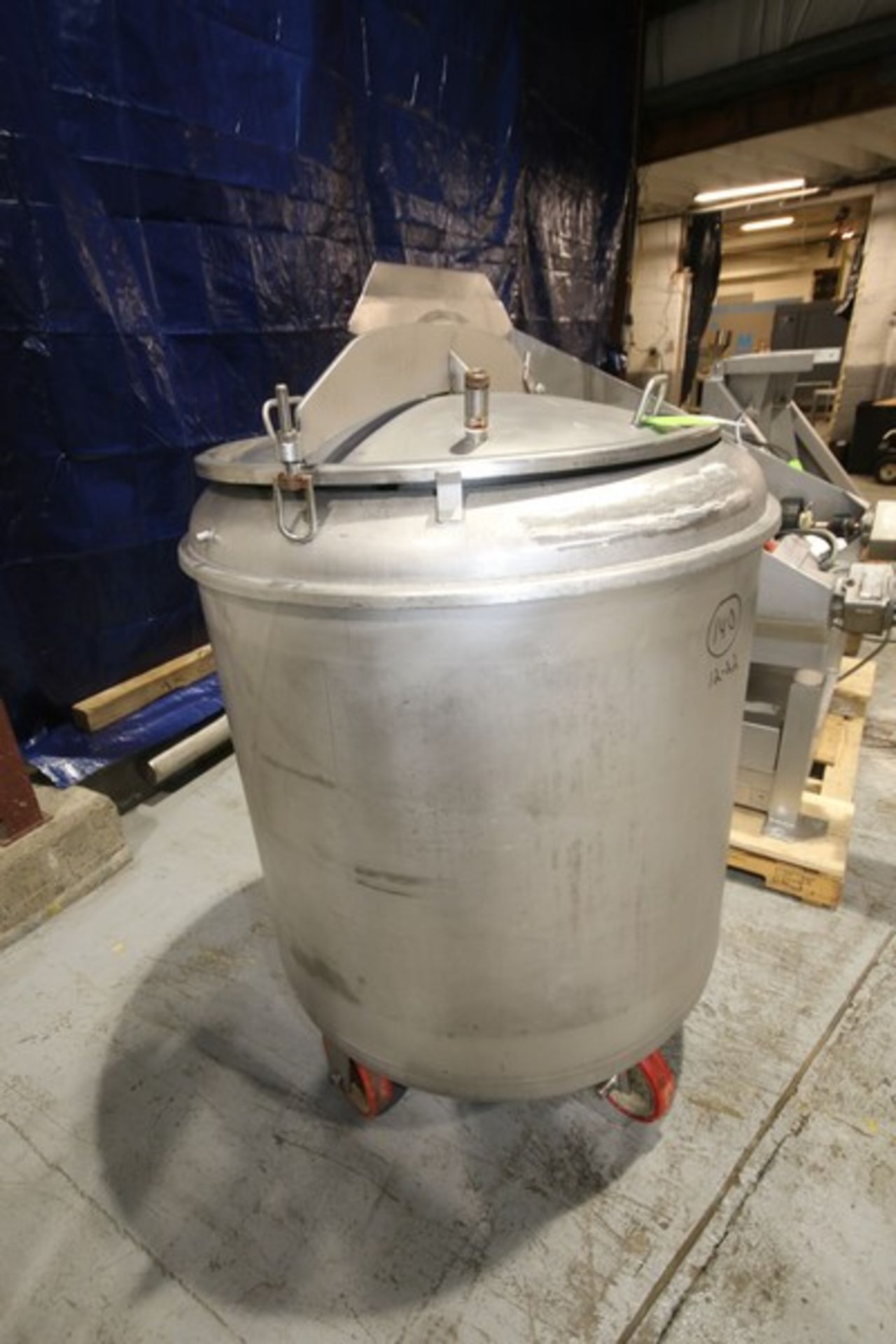 Aprox. 39" W x 46" H Portable S/S Tanks, with Welded Inside Baffles & Lid (INV #92820) (Located @ - Image 3 of 6