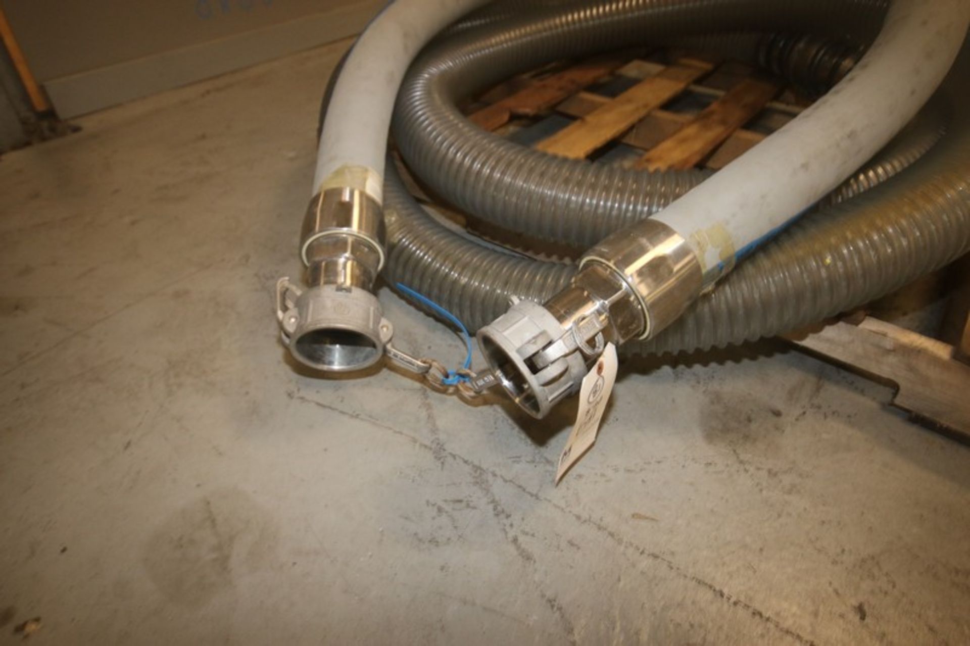 Sanitary Couplers Transfer Hose, with Snap On Attachments, Aprox. 6' L, with Additional Hose (INV# - Image 3 of 4