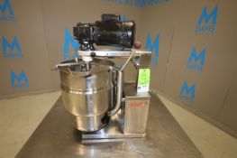 Groen 20 Quart Electric Countertop Steam Jacketed S/S Kettle, Model TDB/7-20, Max WP 50 psi @300° F,