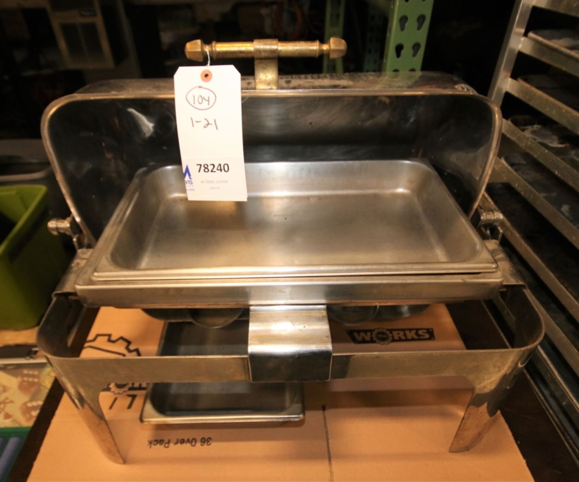 S/S 21” L x 12” W Roll Top Chafer / Food Warmer with Insert (INV#78240)(Located @ the MDG Showroom -