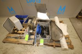 Lot of (2) Pallets of Assorted Bakery & Etc. Parts, Including 52" L Teflon Molder Wheel, S/S Hopper,