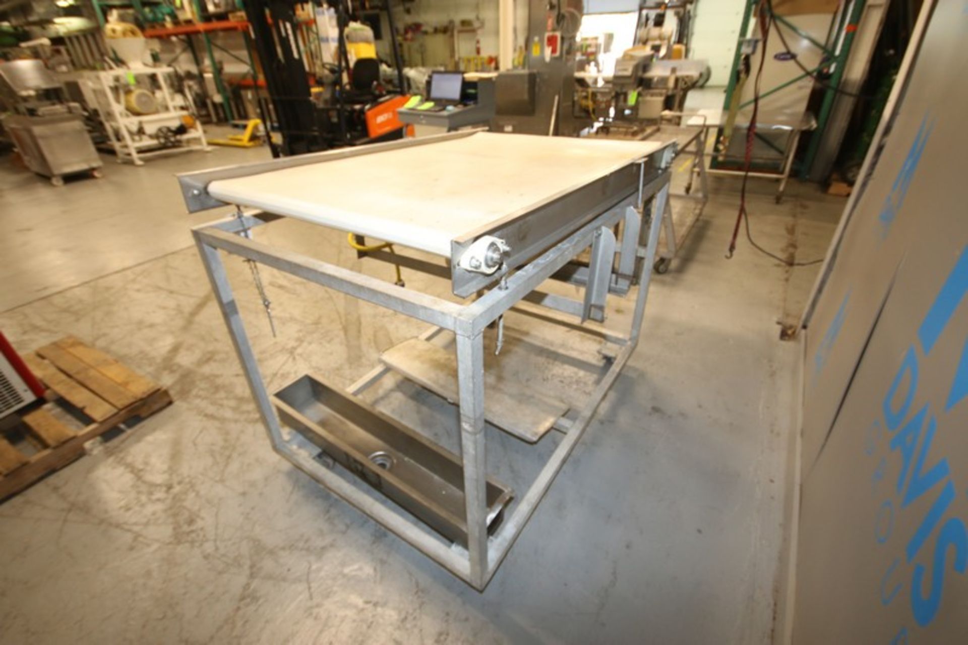 S/S Transfer Conveyor, with Conveyor Belt Aprox. 58" L x 36" W Plastic Belt, with S/S Mesh Infeed, - Image 4 of 7