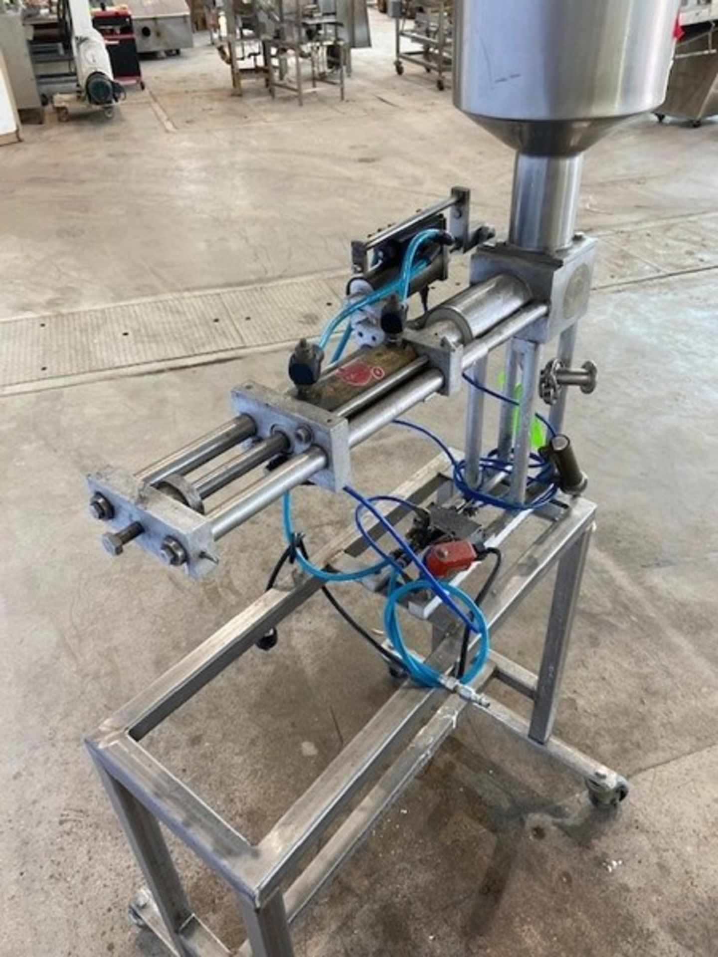 Single Piston Cup Filler,with S/S Infeed Funnel, Mounted on S/S Portable Frame (INV#80092)(Located @ - Image 5 of 5