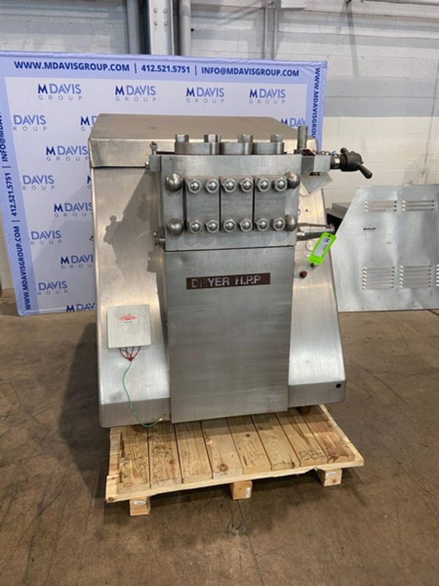 Gaulin S/S 40 hp Homogenizer, M/N MC45, with (3) Pistons, with Baldor 885 RPM, 230/460 Volts, 3 Pha - Image 2 of 11