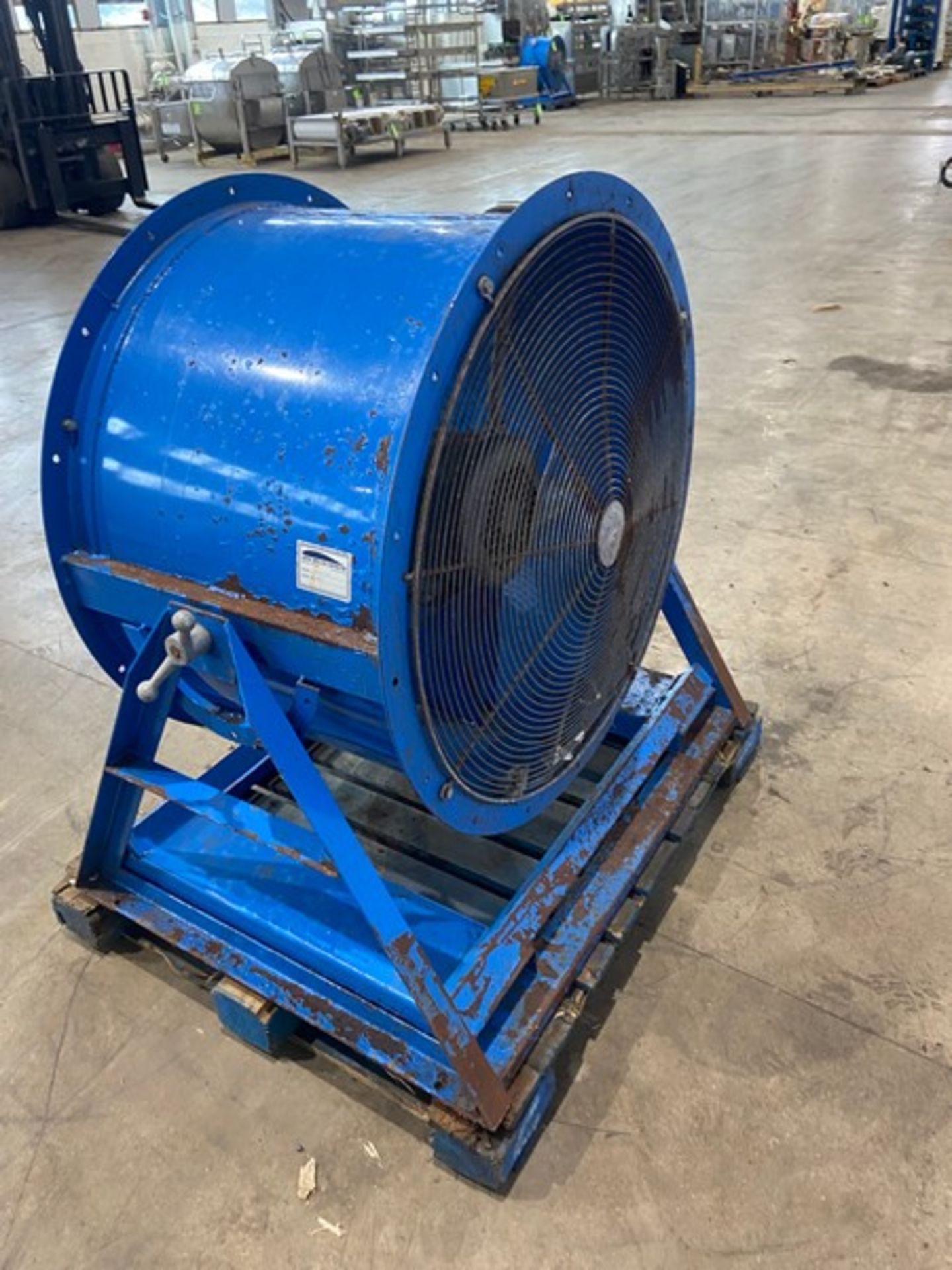 Airfoil Industrial Floor Fan,M/N TAMC350303DD, S/N S006129, with Forklift Pockets in Frame (INV# - Image 3 of 5