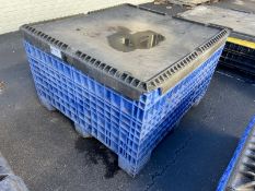 Plastic Storage Bin with Lid,Overall Dims.: Aprox. 45” L x 48” W x 29” H, with Plastic Lid (INV#