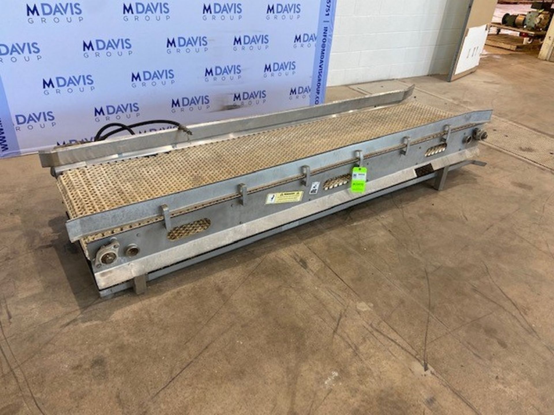Straight Section of Conveyor,Aprox. 114" L, with Aprox. 24" W Plastic Interlock Belt, - Image 2 of 5