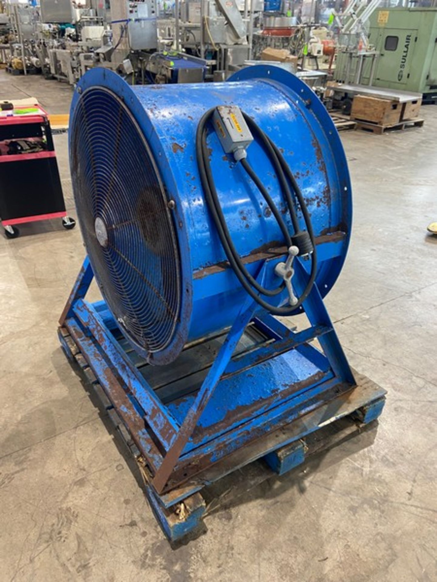 Airfoil Industrial Floor Fan,M/N TAMC350303DD, S/N S006129, with Forklift Pockets in Frame (INV# - Image 4 of 5
