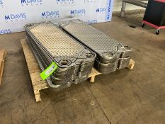 (50) Plate Press Heat Exchanger S/S Plates, Overall Dims.: Aprox. 47-1/2" L x 15" W, Includes (2)