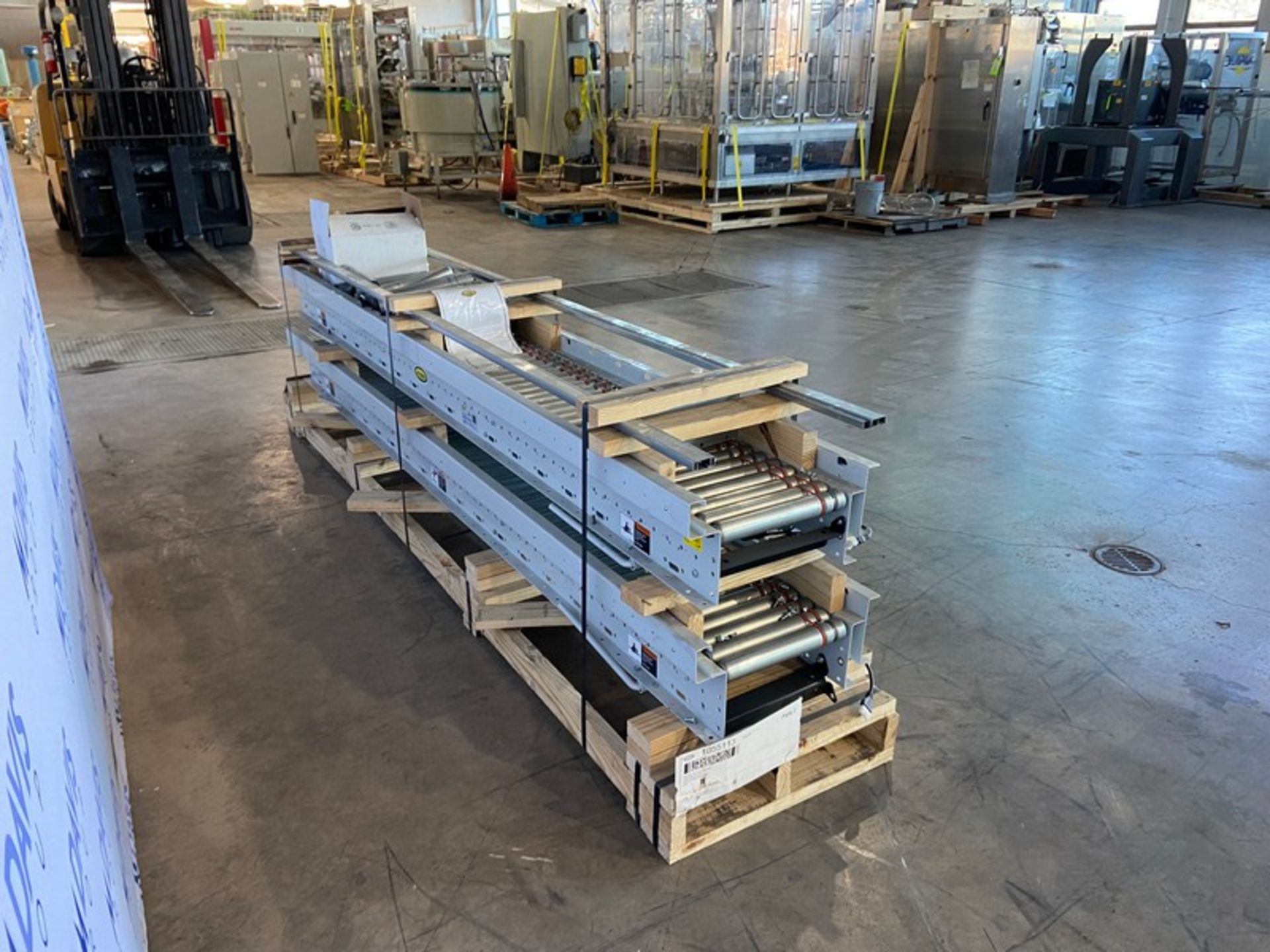 (2) Straight Sections of Hytrol Roller Conveyor, Aprox. 10 ft. L x 12.5" W (Roller Width) (NOTE: - Image 4 of 6