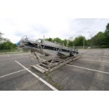 S/S Incline Conveyor,with Aprox. 3 ft. 8” W Plastic Belt, Total Length: Aprox. 22 ft. L, Top of