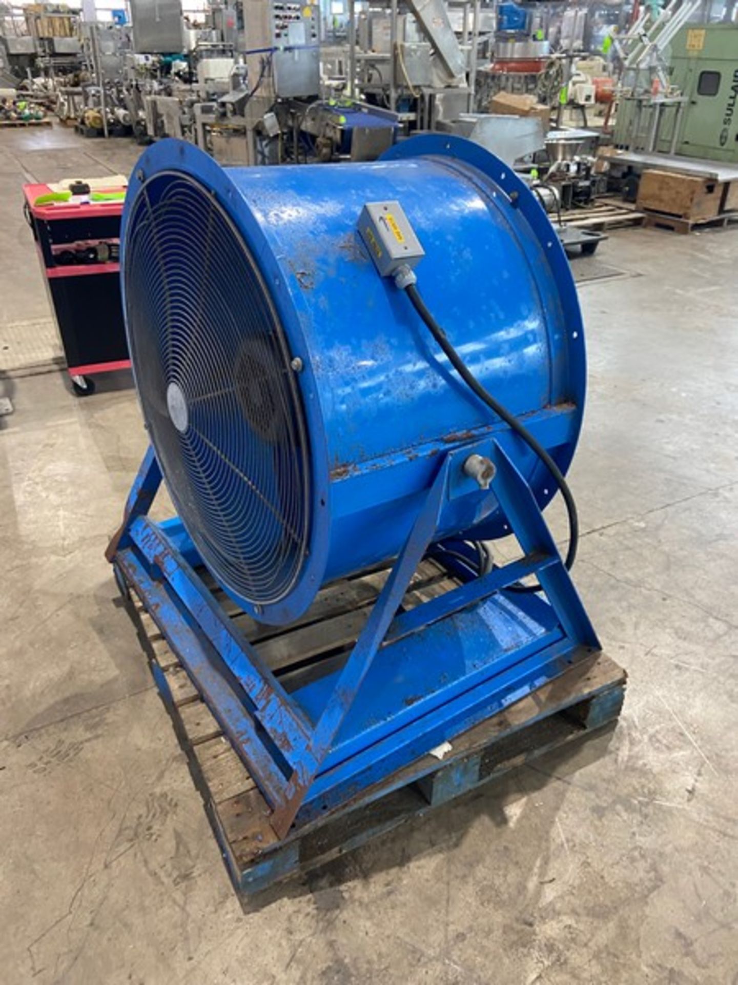Airfoil Industrial Floor Fan,M/N TAMC350303DD, S/N S006129, with Forklift Pockets in Frame (INV# - Image 5 of 5