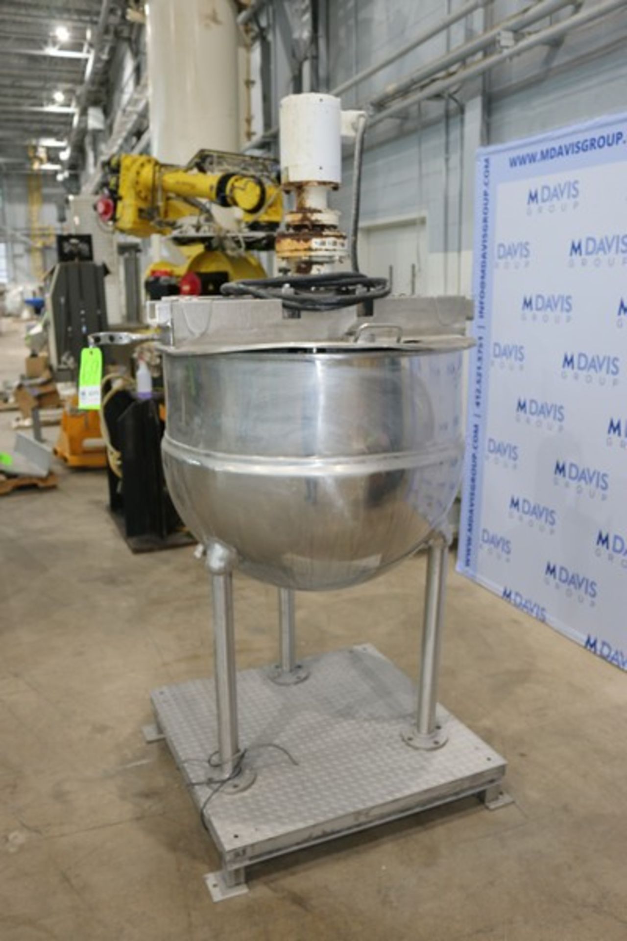 Groen 80 Gal. S/S Kettle,M/N RA-80, S/N 100986, MAX. WP: 100 PSI @ 338 F, with 0.75 hp Top Mounted - Image 2 of 9