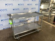 S/S 2-Shelf Portable Cart,Overall Dims.: Aprox. 49" L x 21" W x 37" H, Mounted on Casters (INV#