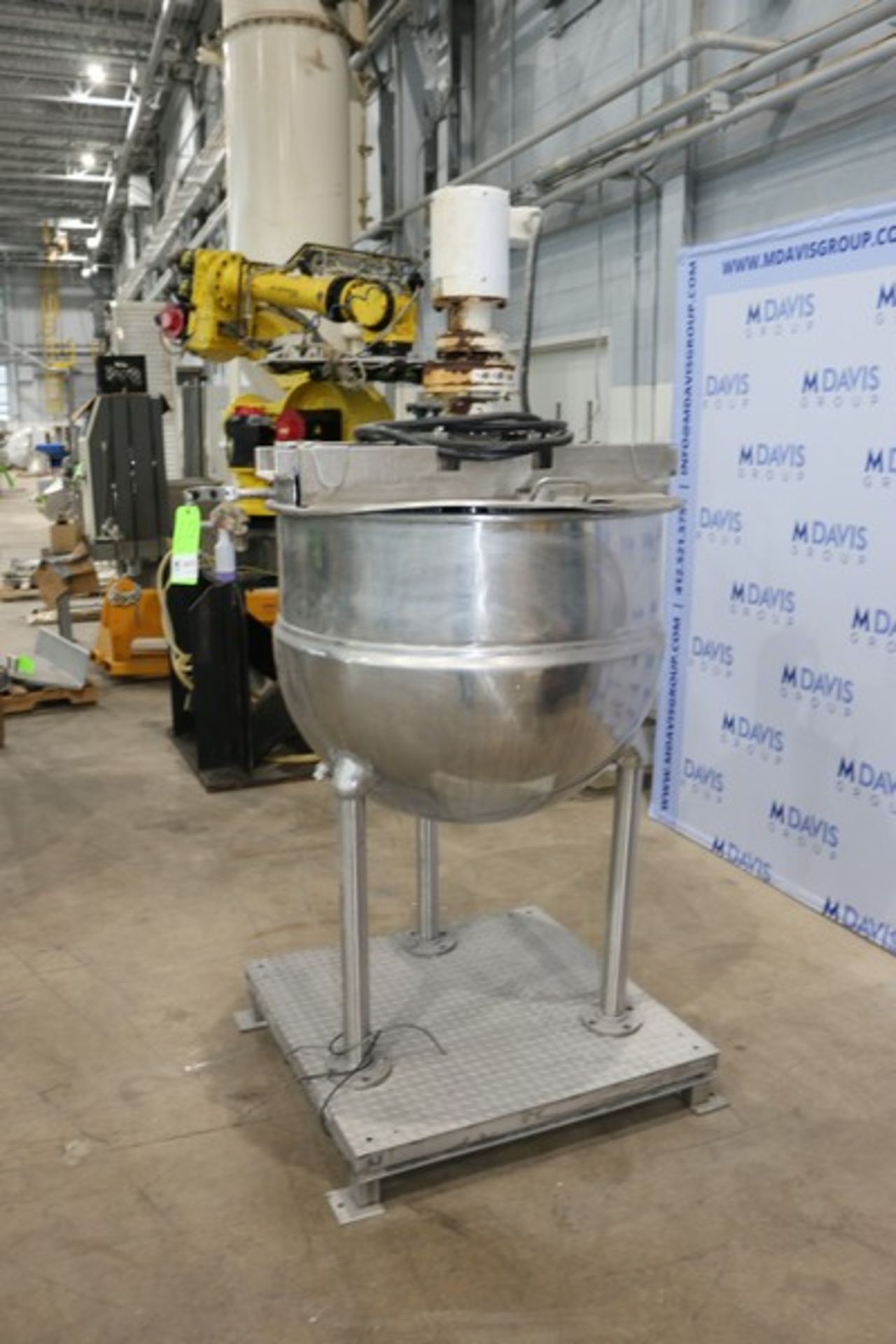 Groen 80 Gal. S/S Kettle,M/N RA-80, S/N 100986, MAX. WP: 100 PSI @ 338 F, with 0.75 hp Top Mounted - Image 9 of 9