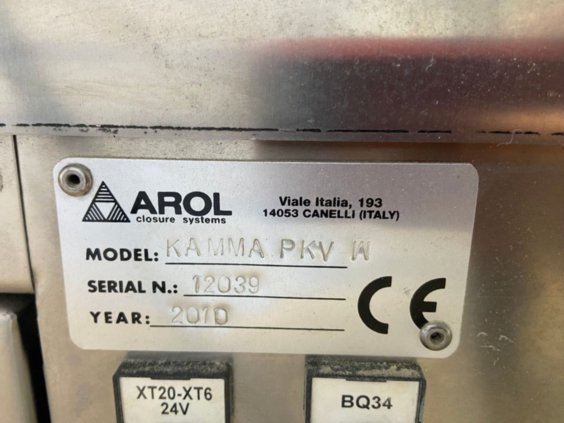 2010 AROL Closure Systems Lid Plugger, M/N KAMMA PKV W, S/N 12039, with Allen-Bradley PLC & - Image 13 of 23