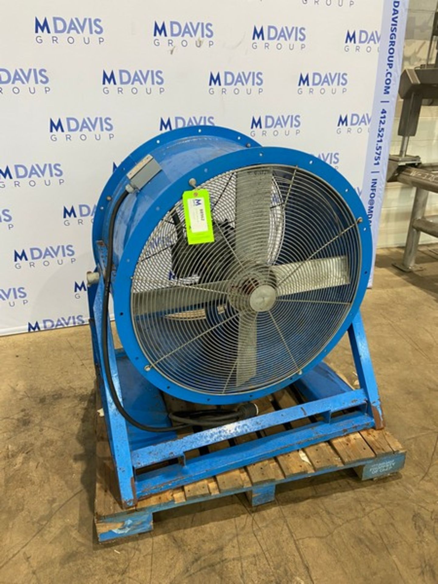 Airfoil Industrial Floor Fan,M/N TAMC350303DD, S/N S006129, with Forklift Pockets in Frame (INV#