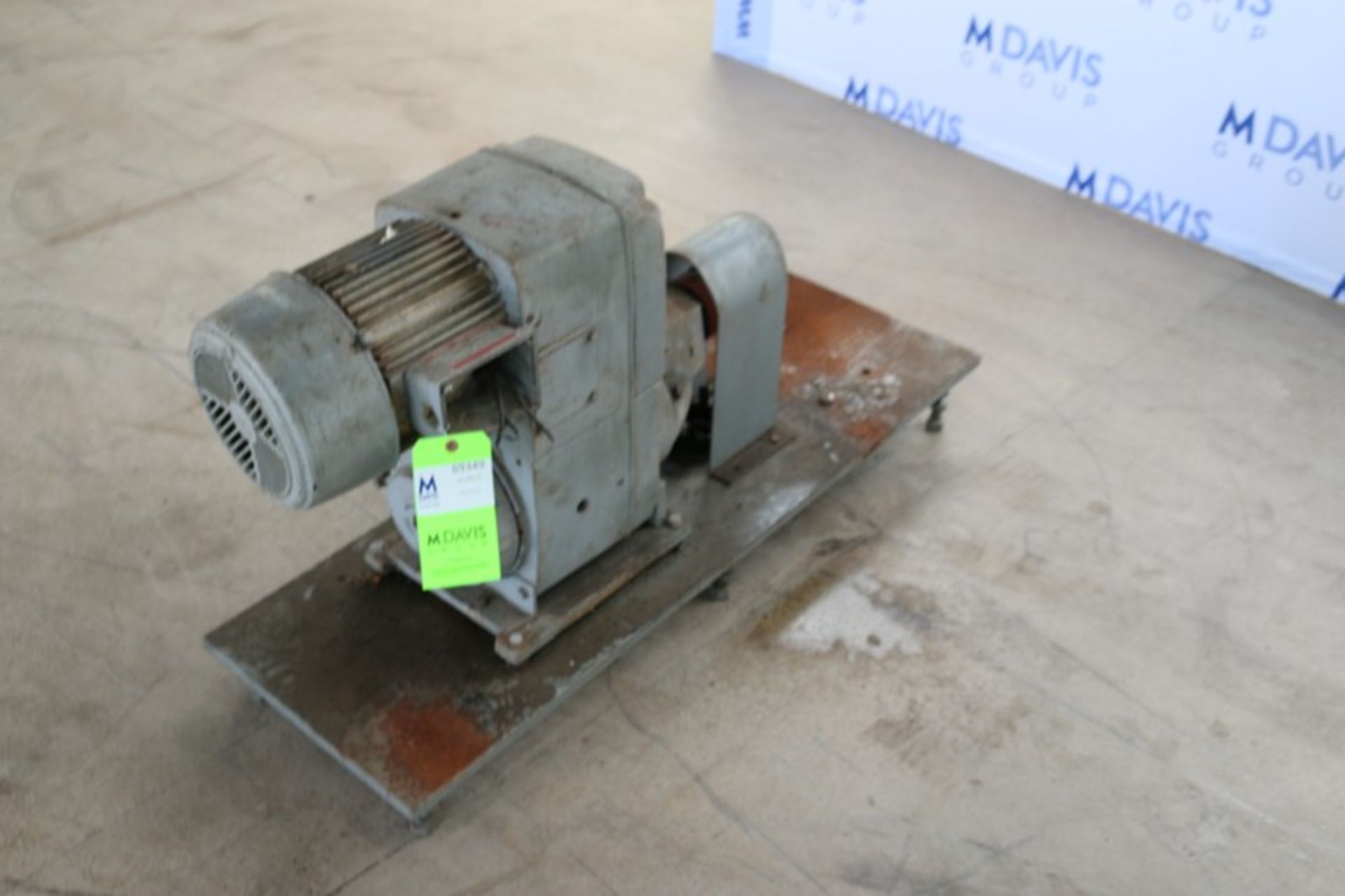 3 hp Motor & Pump Frame,with Dayton Adjustable Speed Drive, M/N 3Z506, 1690 RPM Motor, Gear Ratio: - Image 2 of 5