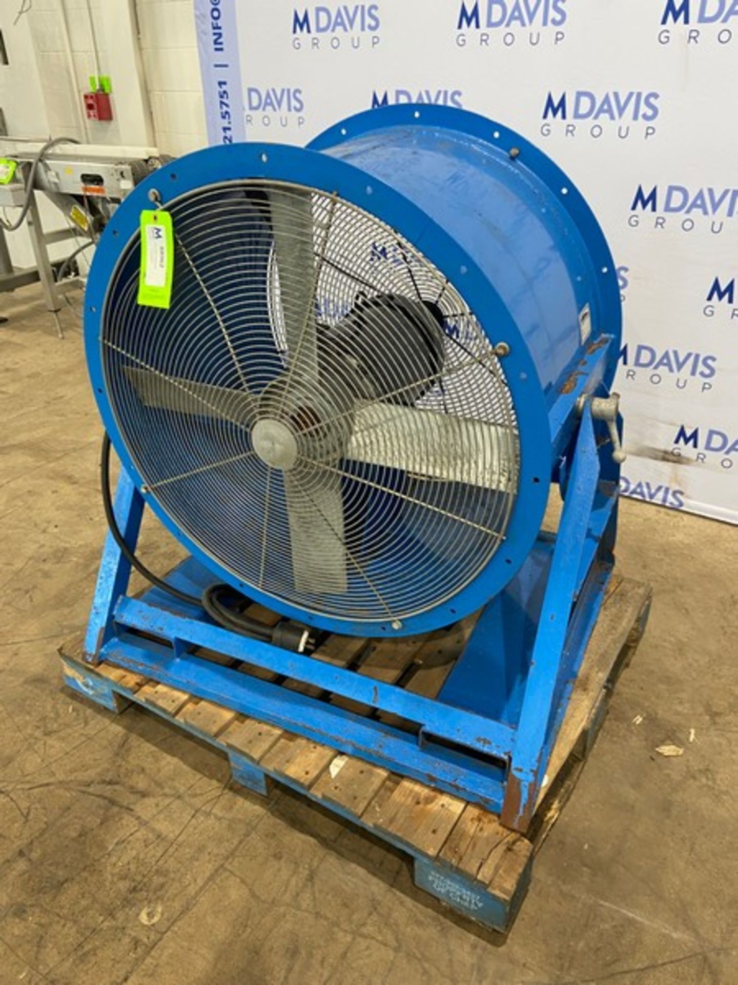 Airfoil Industrial Floor Fan,M/N TAMC350303DD, S/N S006129, with Forklift Pockets in Frame (INV# - Image 2 of 5