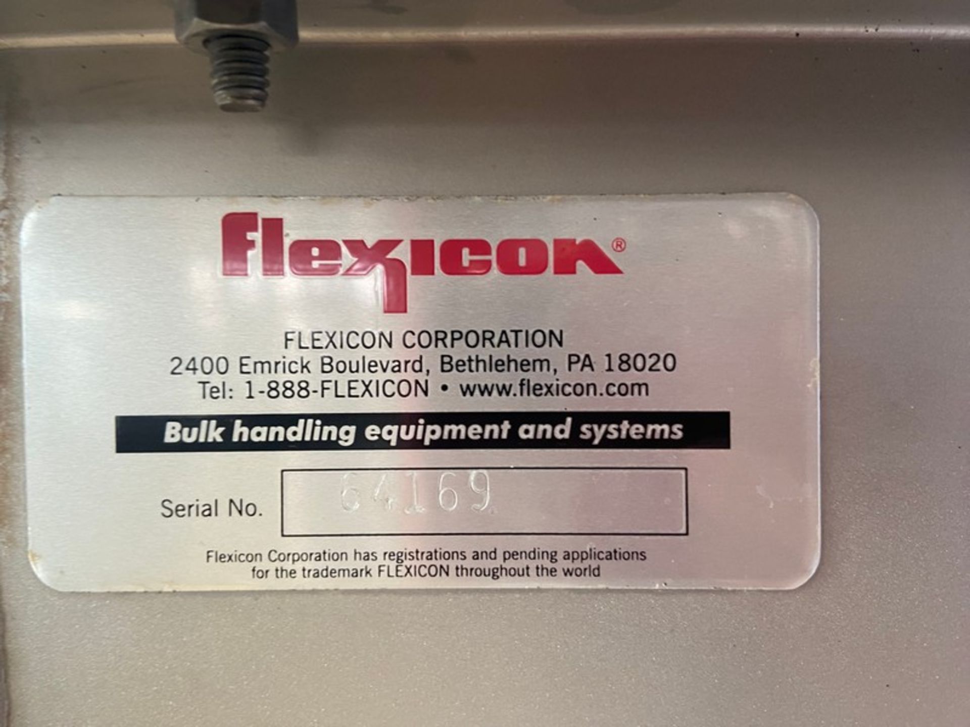 Flexicon S/S Bag House, S/N 64169, with S/S Screen, with Leeson Motor (INV#88969) (Located @ the MDG - Image 9 of 11