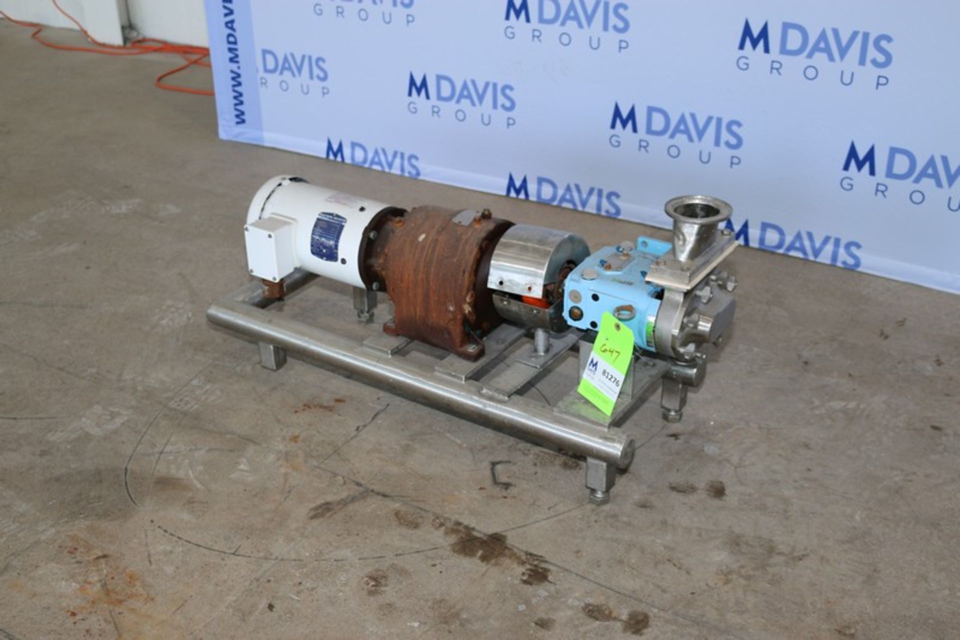 SPX 1.5 hp Positive Displacement Pump, M/N014U1R1, S/N 100003163904, PO#: E65055, with Side Jet