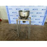 Single Wall S/S Funnel,Top Dia. of S/S Funnel: Aprox. 18" Dia., with Clamp Type Discharge, Mounted