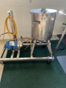 S/S Balance Tank & Goulds Pump Skid,with Aprox. 20 Gal. S/S Single Shell Tank, with 1-1/2 hp Pump,