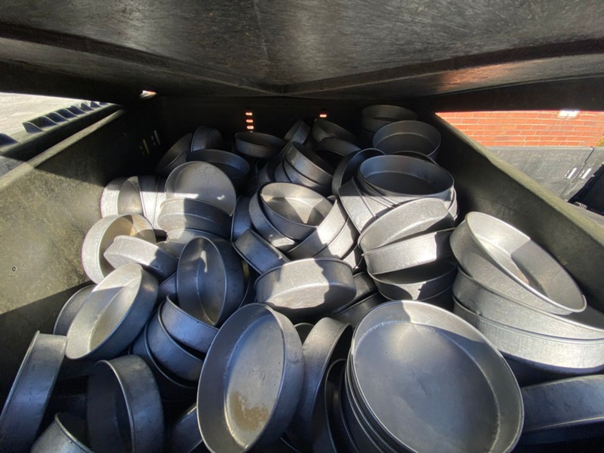Lot of Assorted 8” Round Aluminum Pans,Aprox. (200) Pans with Aprox. 48” L x 45” W x 49” H Plastic - Image 6 of 6