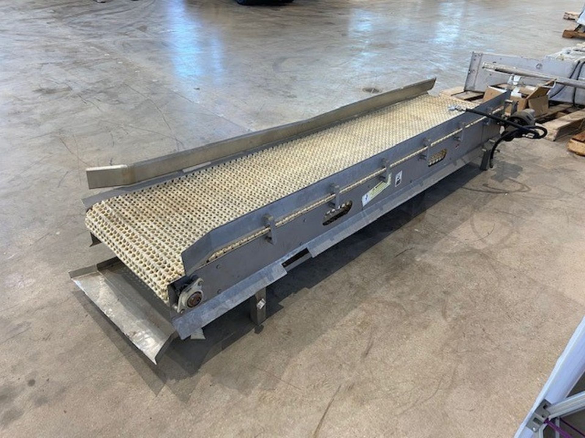 Straight Section of Conveyor,Aprox. 114" L, with Aprox. 24" W Plastic Interlock Belt, - Image 4 of 5