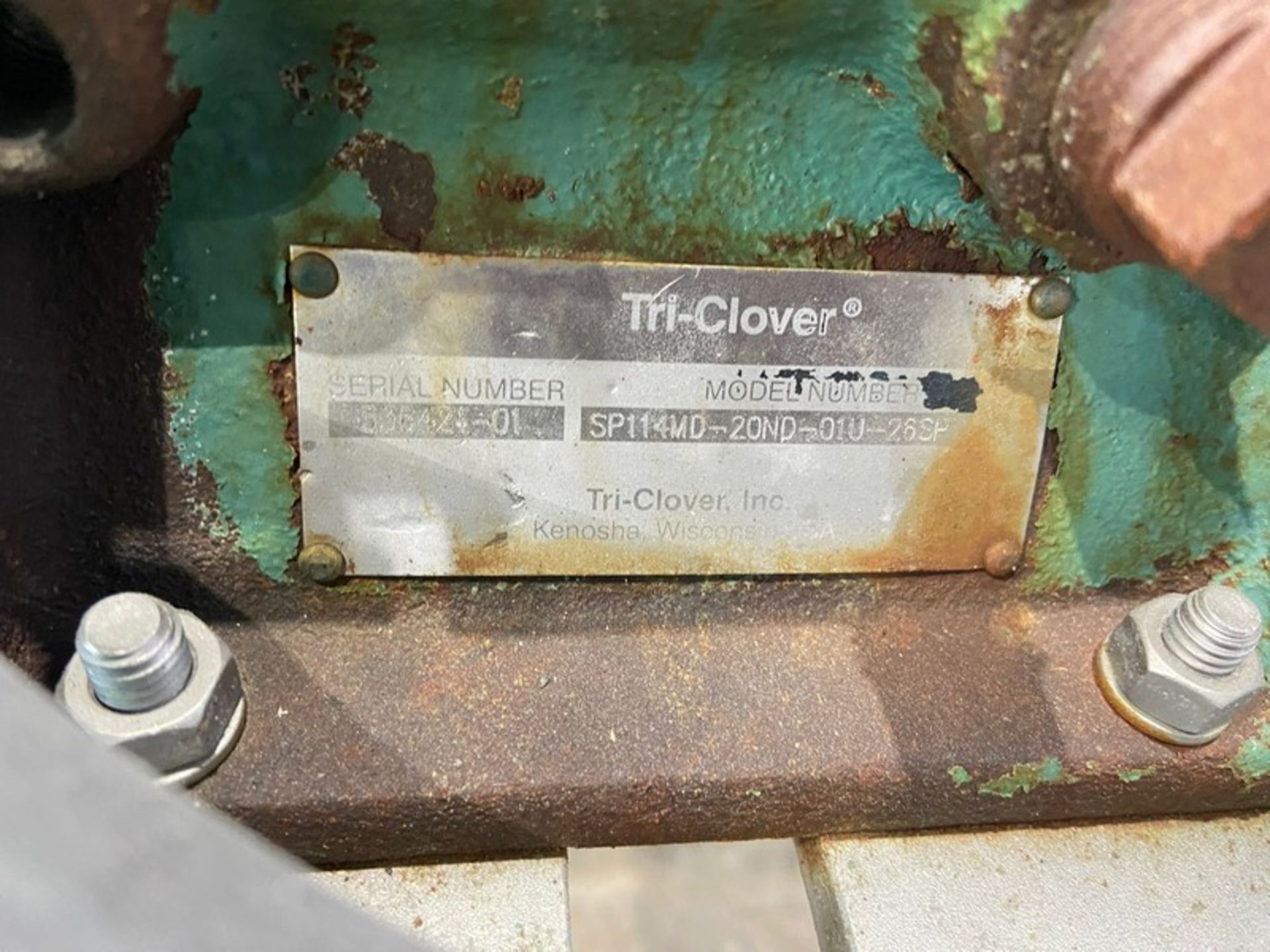 Tri-Clover 3/4 hp Centrifugal Pump, M/N SP114MD-20ND-01U-26SP, S/N 536421-01, 230/460 Volts, 3 - Image 4 of 5