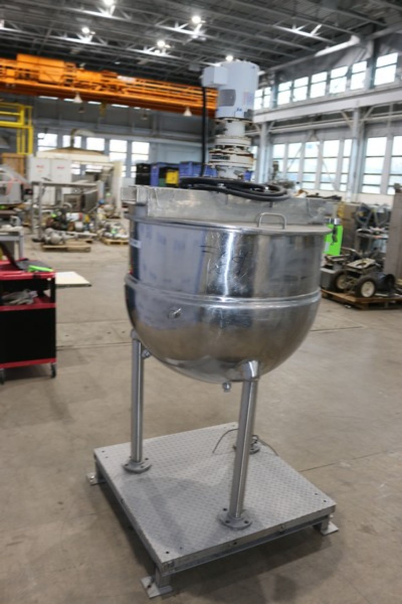 Groen 80 Gal. S/S Kettle,M/N RA-80, S/N 100986, MAX. WP: 100 PSI @ 338 F, with 0.75 hp Top Mounted - Image 6 of 9