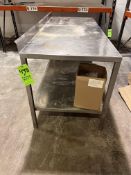 S/S TABLE, APPROX. DIMS: 72 IN. X 30 IN. X 35 IN. LWH (LOADING FEE:  $10.00 USD) (LOADING WILL BE