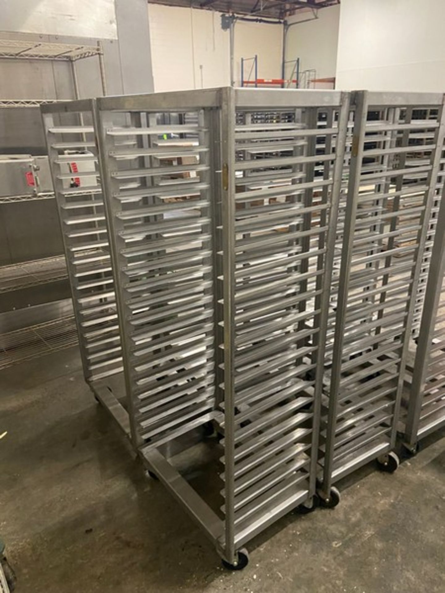 (8) ALUMINUM BAKERY RACKS, MOUNTED ON CASTERS (LOCATED IN CALLERY, PA) - Image 3 of 4