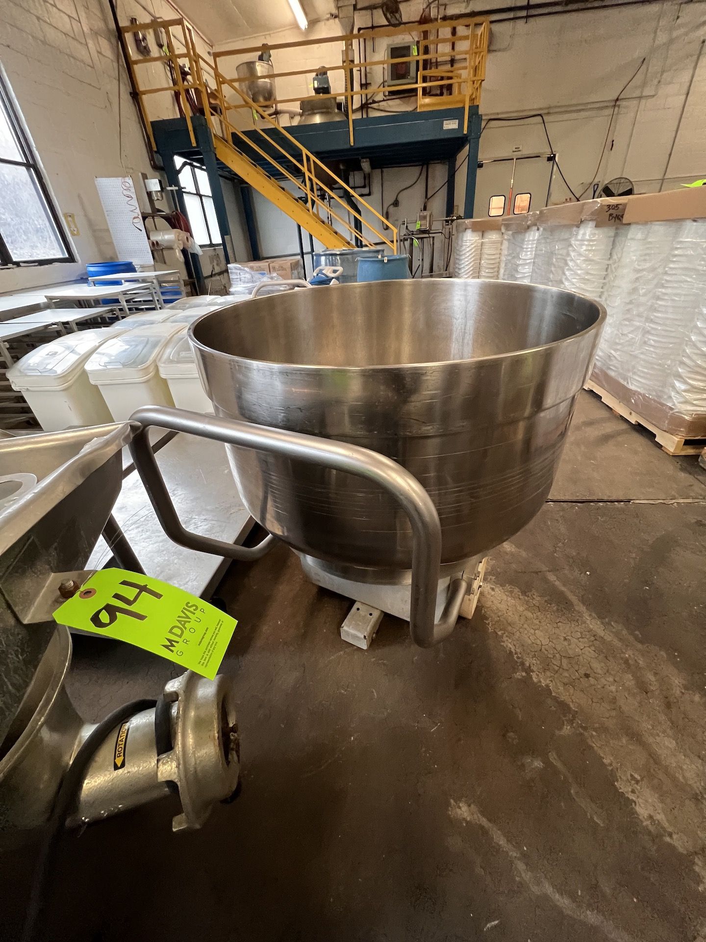 PORTABLE S/S MIXING BOWL FOR SPIRAL MIXERS, APPROX. 38 IN. W X 19 IN. D - Image 3 of 5