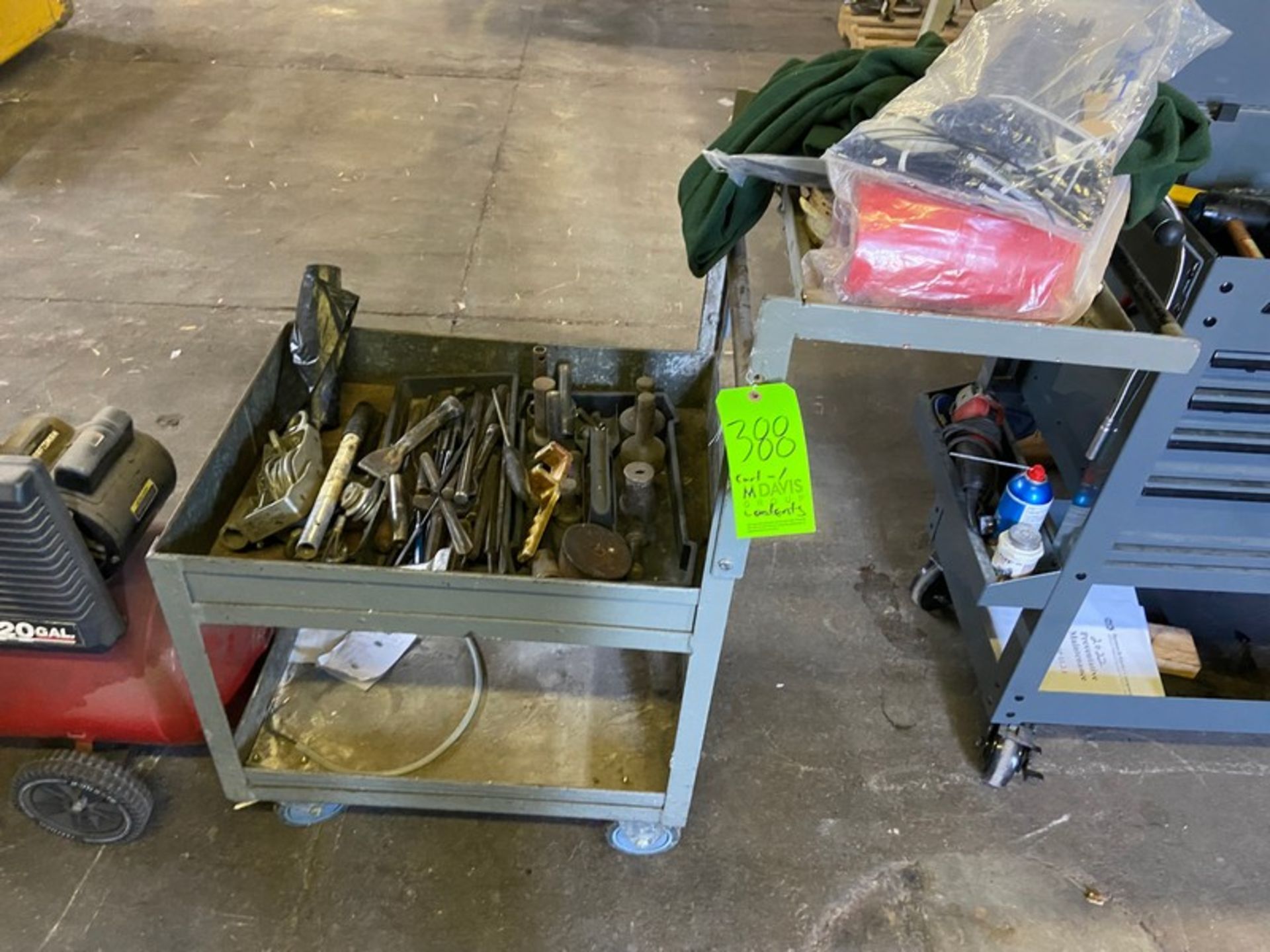 PORTABLE CART WITH ASSORTED TOOLING (LOCATED IN CALLERY, PA)