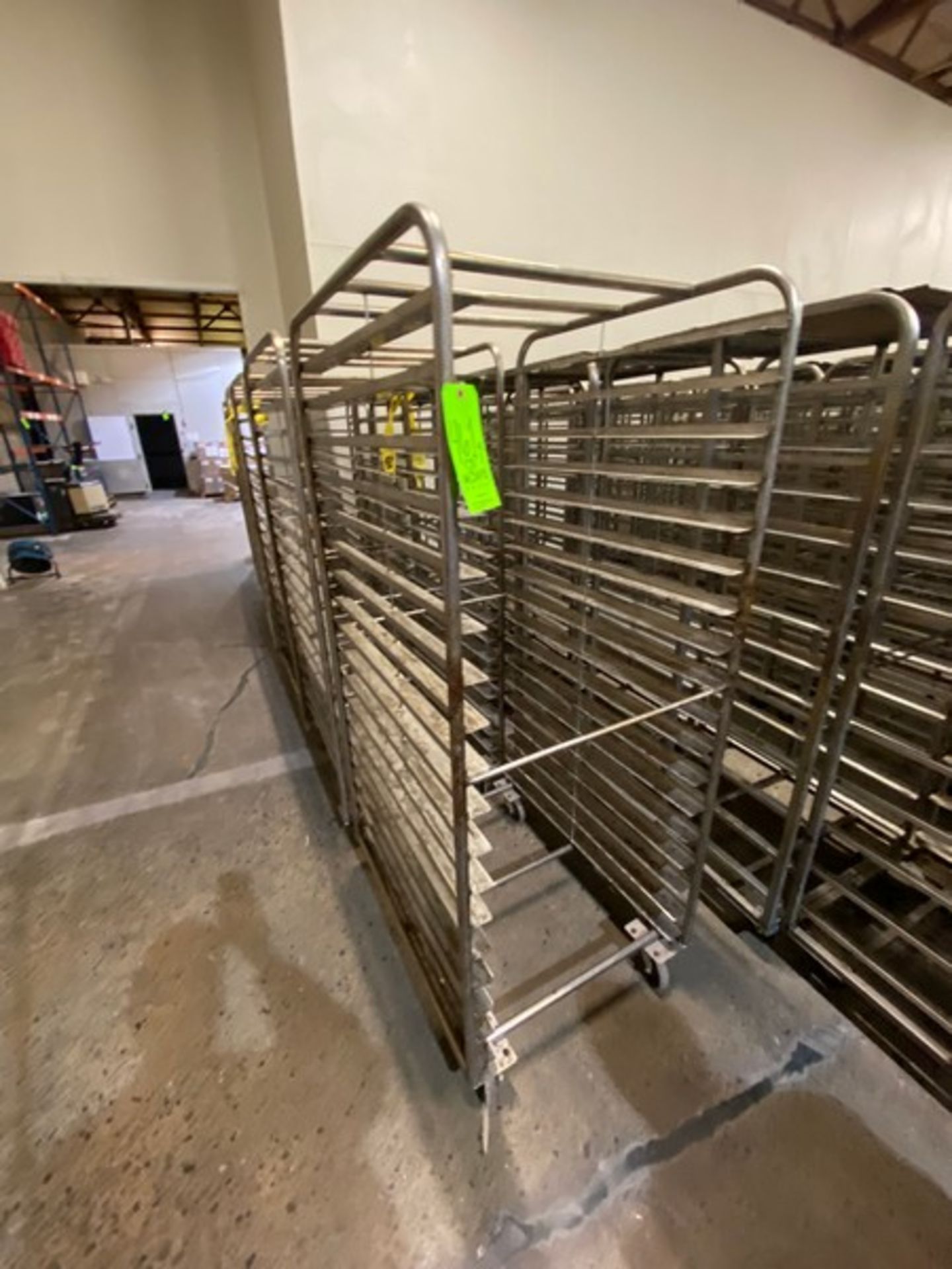 (7) BAKING PAN RACKS, MOUNTED ON CASTERS (LOCATED IN CALLERY, PA)